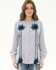 Квітка-брош з макраме
