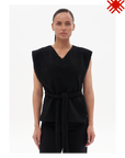Жилет з V-подібний вирізом чорний