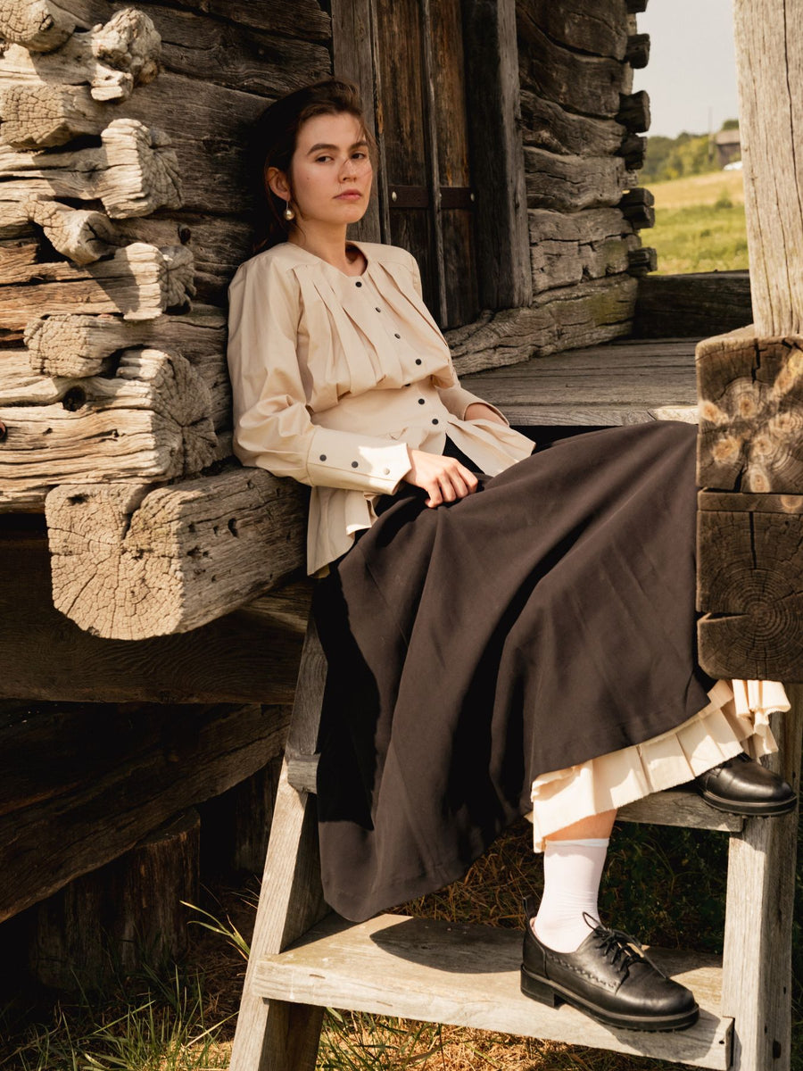 Блуза з графічною талією