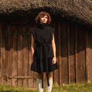 Жилет з високим коміром чорний