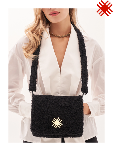 Сумка-муфта з букле